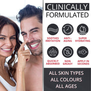 Dermaworks clinically formulated anti-aging face cream for men helps soothe shaving rash, is super hydrating, and is perfect for all skin types.