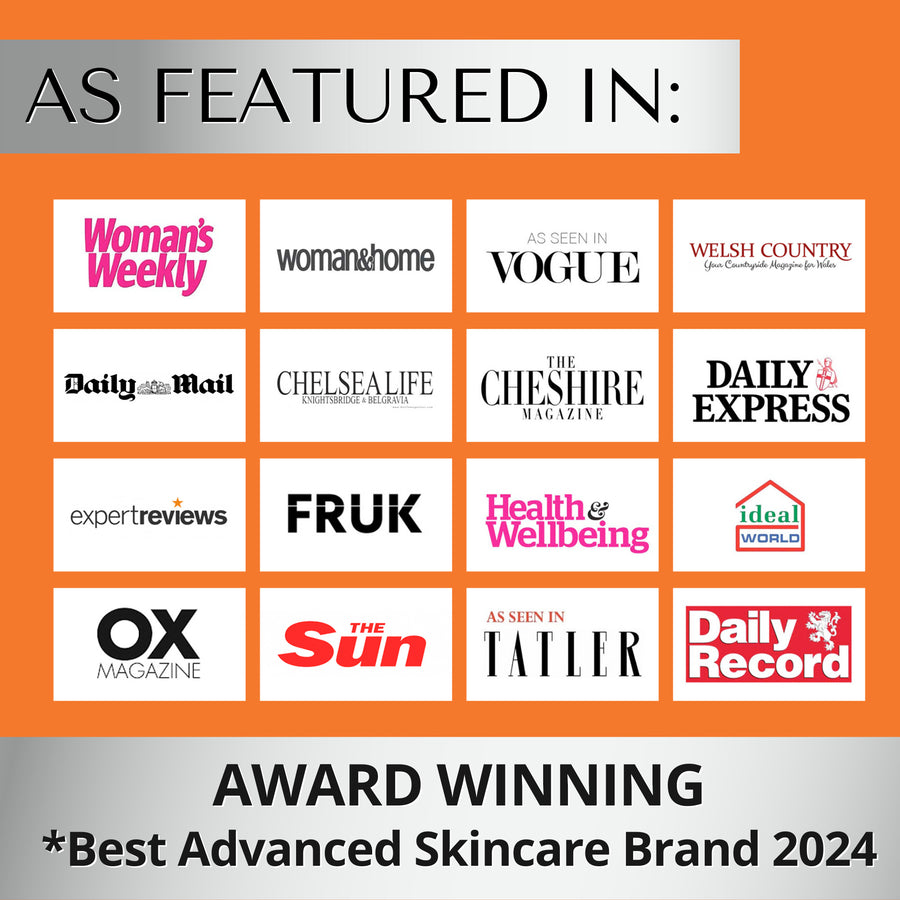 Award winning vitamin c serum for face by Dermaworks, as seen in Woman’s Weekly, The Sun, Expert Reviews, Tatler and Chelsea Life.