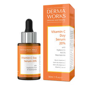 Brightening vitamin C serum for face plus an advanced daily moisturiser with coconut oil and shea butter.