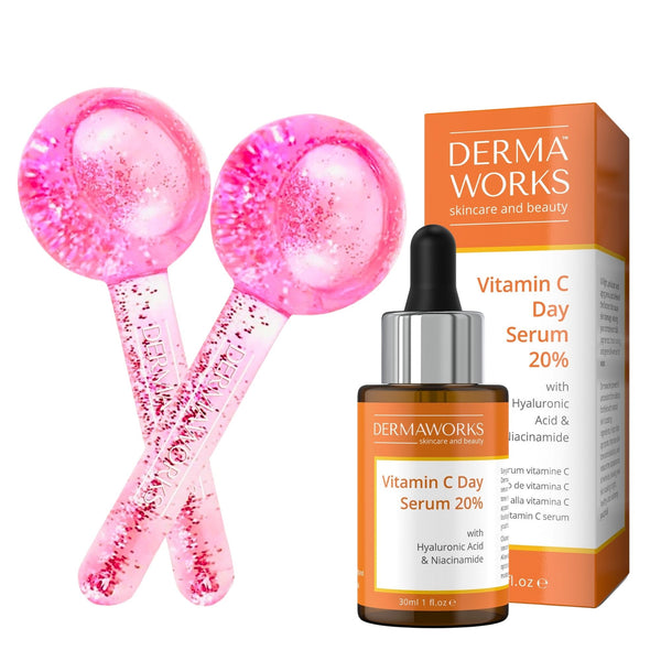 Luxury Brightening Set: Ice Globes & Vitamin C Serum