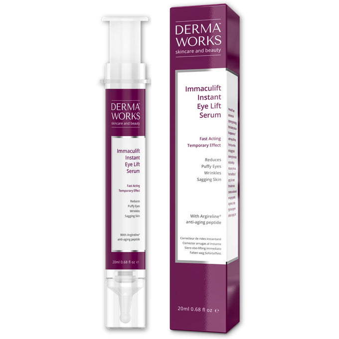 Dermaworks Immaculift Instant Eye Lift Serum bottle with Argireline