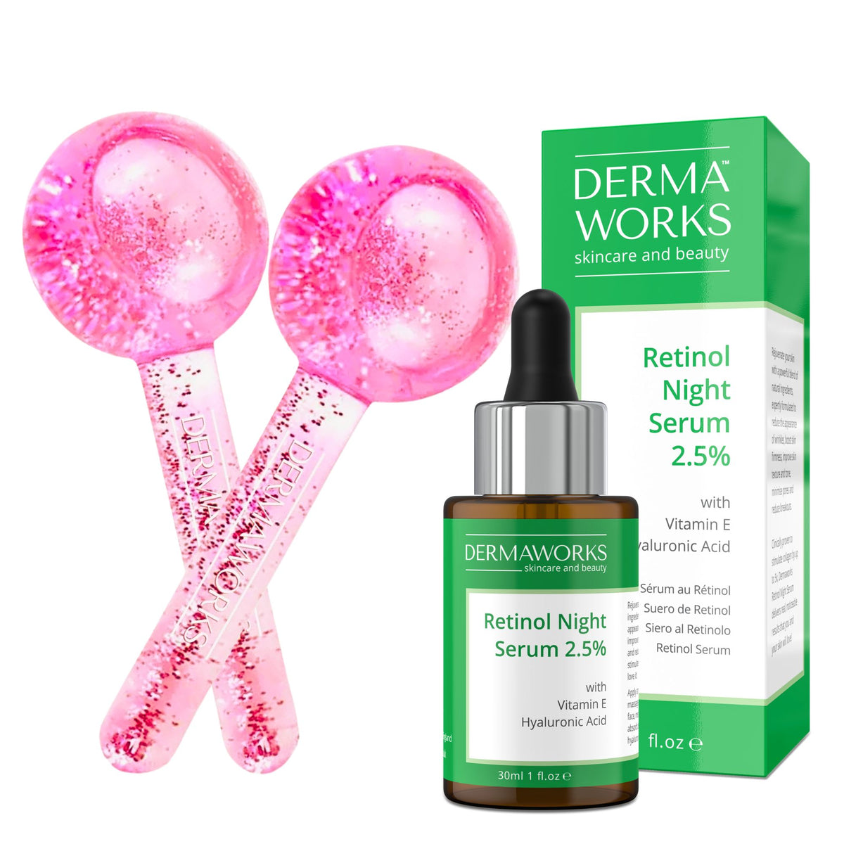 Luxury Anti-Ageing Set: Ice Globes & Retinol Serum