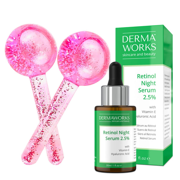 Luxury Anti-Ageing Set: Ice Globes & Retinol Serum
