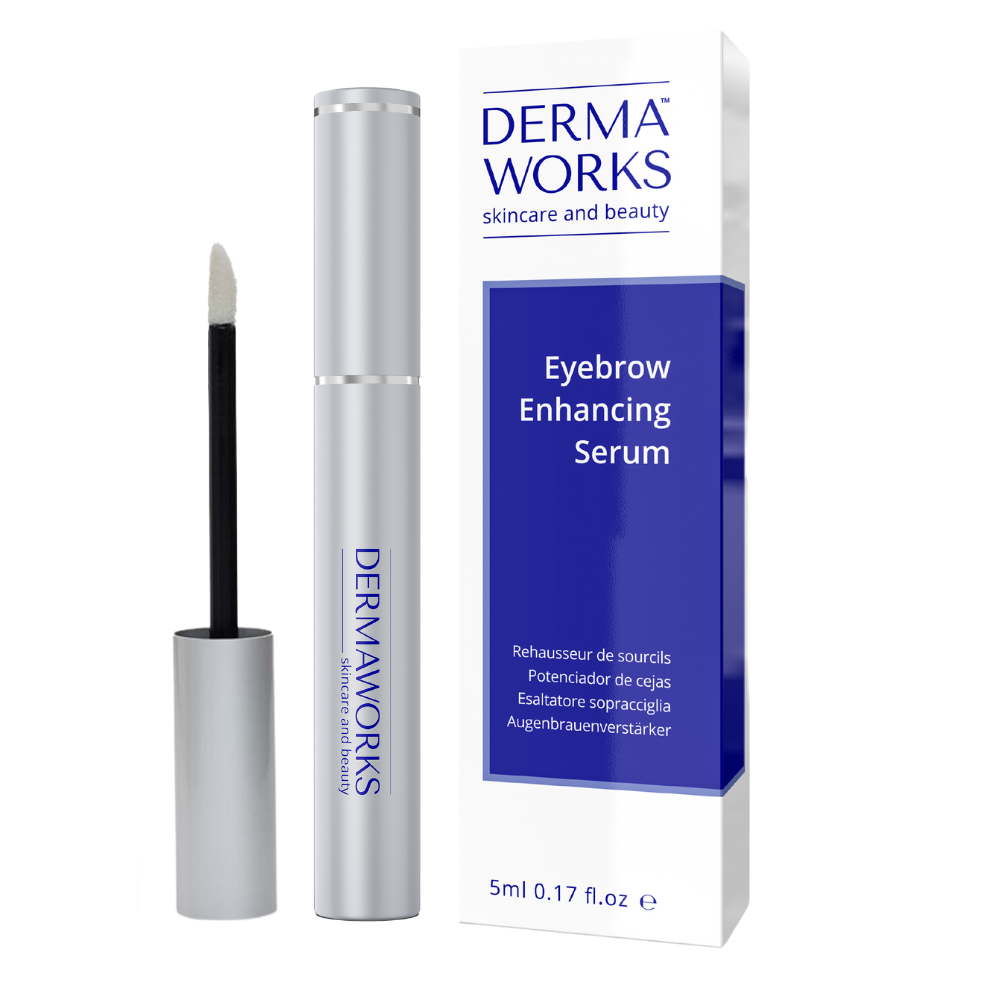 dermaworks 5ml natural powerful organic eye brow growth serum for fuller thicker darker brows in just weeks