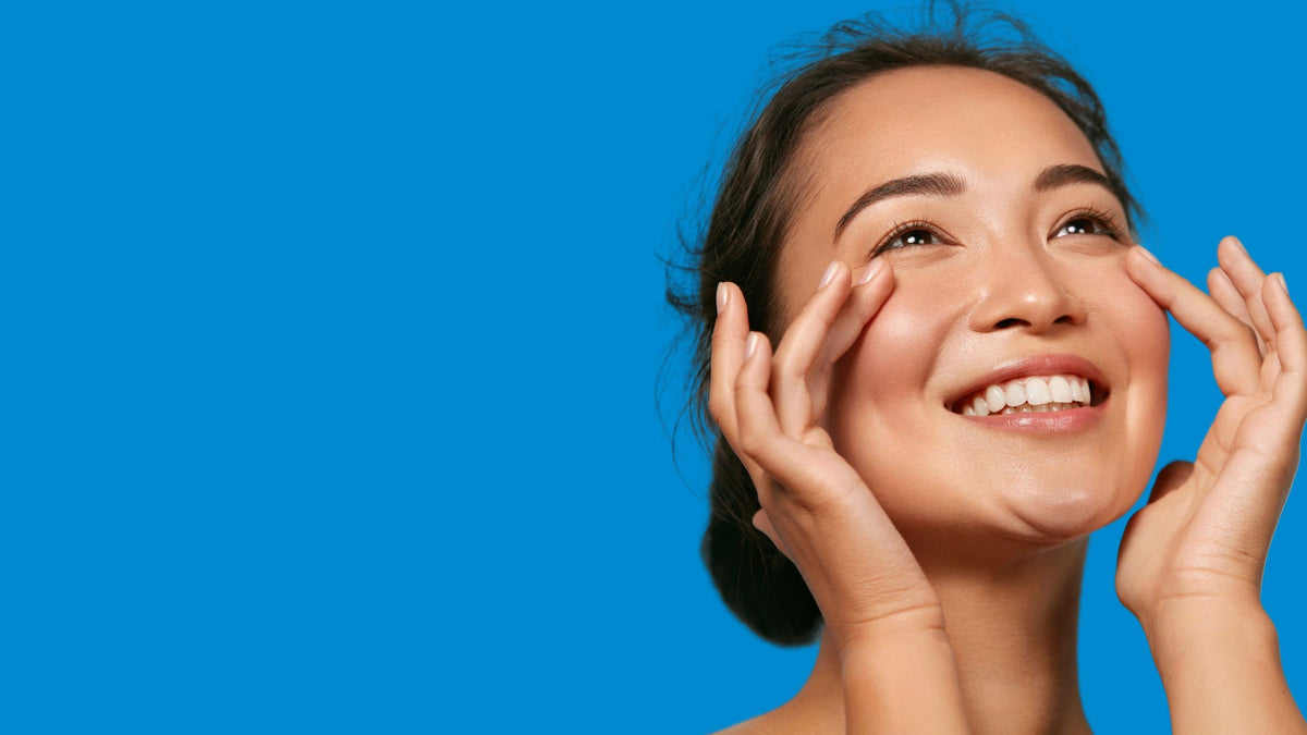 Woman with hydrated, plump skin after using Dermaworks hydrating collection