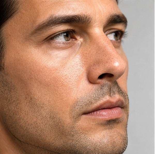 Enlarged, Visible Pores