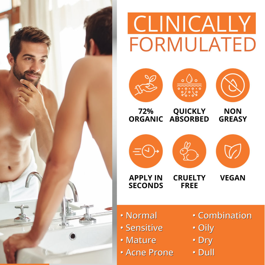 Men's 3 serum set for normal, combination and dry skin