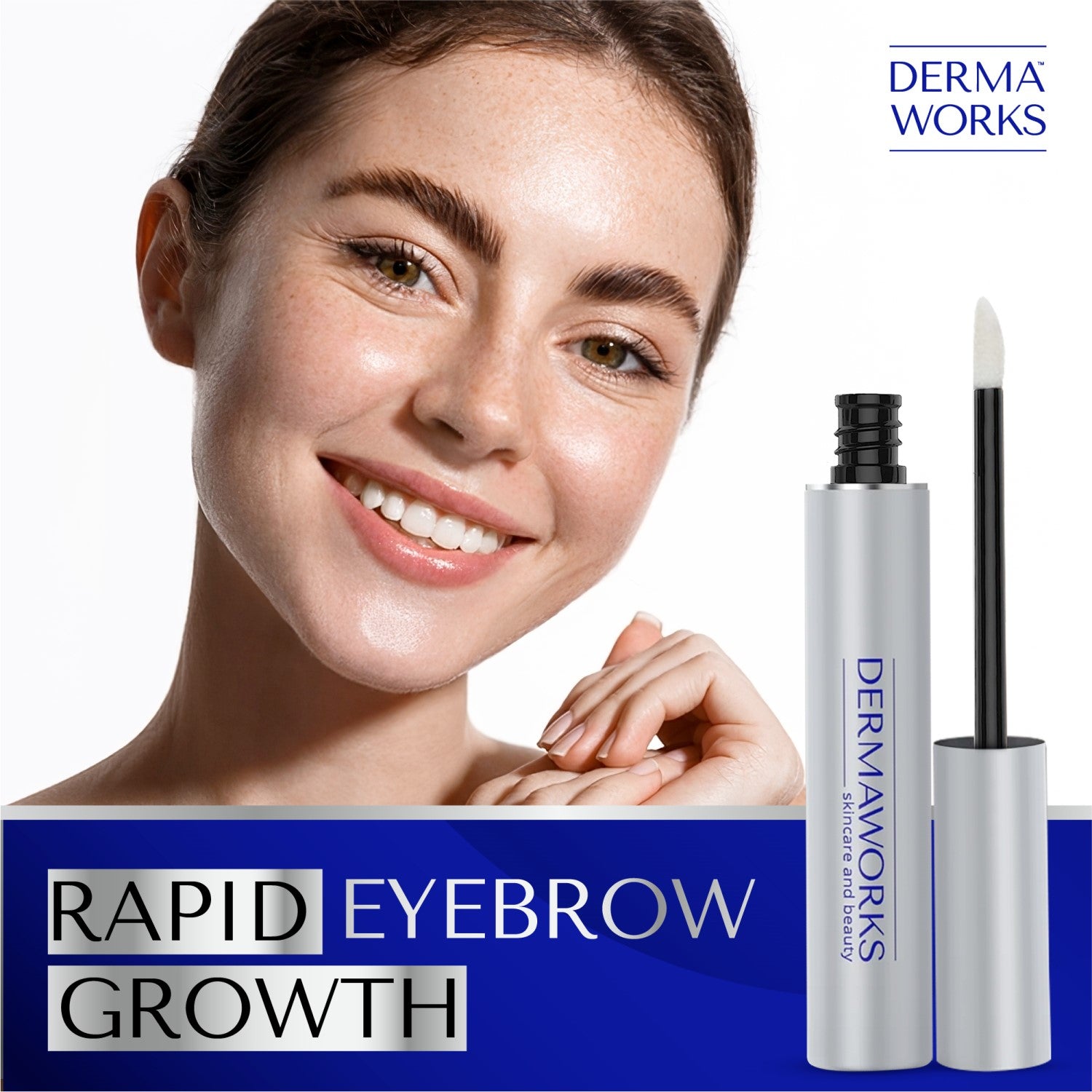 Grow fuller, thicker, more shapely eyebrows with Dermaworks brow enhancer. It helps stimulate dormant hair follicles and regrow patchy areas.