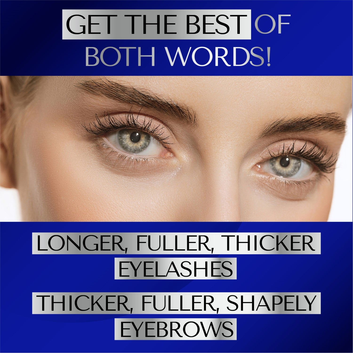 Grow longer, fuller, thicker eyelashes and thicker, fuller, shapely eyebrows with Dermaworks rapid lash and brow serums.