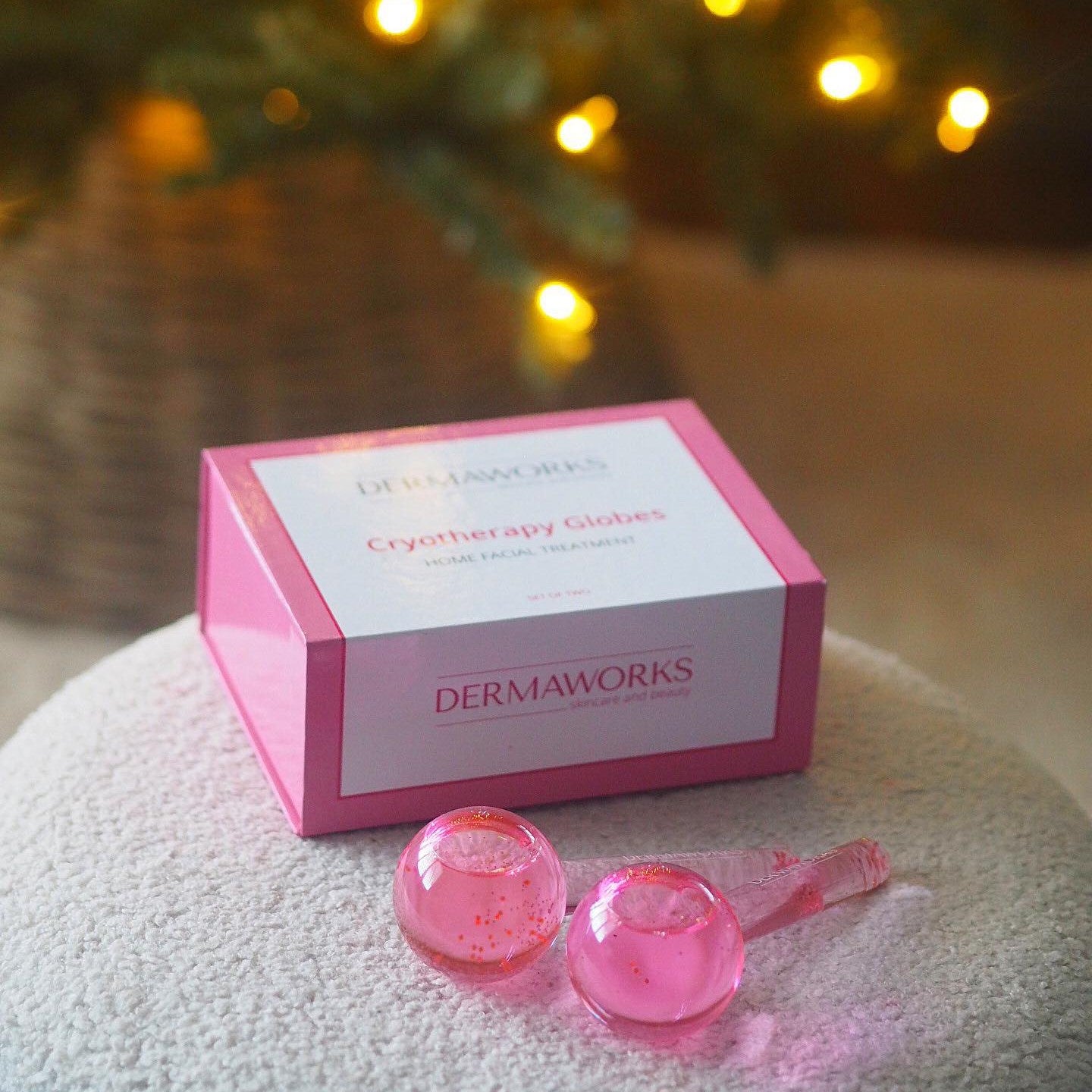 Dermaworks ice globes or, ice face roller with box. Birthday gifts for her. Relaxation gifts for women. Teenage girls gifts.