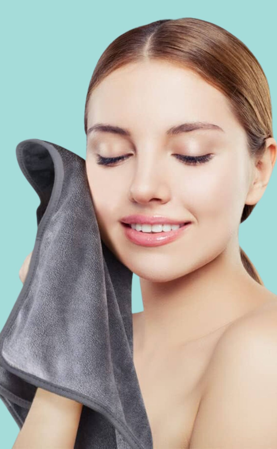 Remove waterproof mascara with Dermaworks microfibre flannel face cloths, deep cleansing and exfoliating using just water.