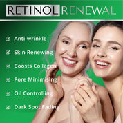 Dermaworks resurfacing retinol night serum for face, benefits; anti aging / anti wrinkle, boosts collagen, reduces pores, controls oil, skin renewing and rejuvenating.