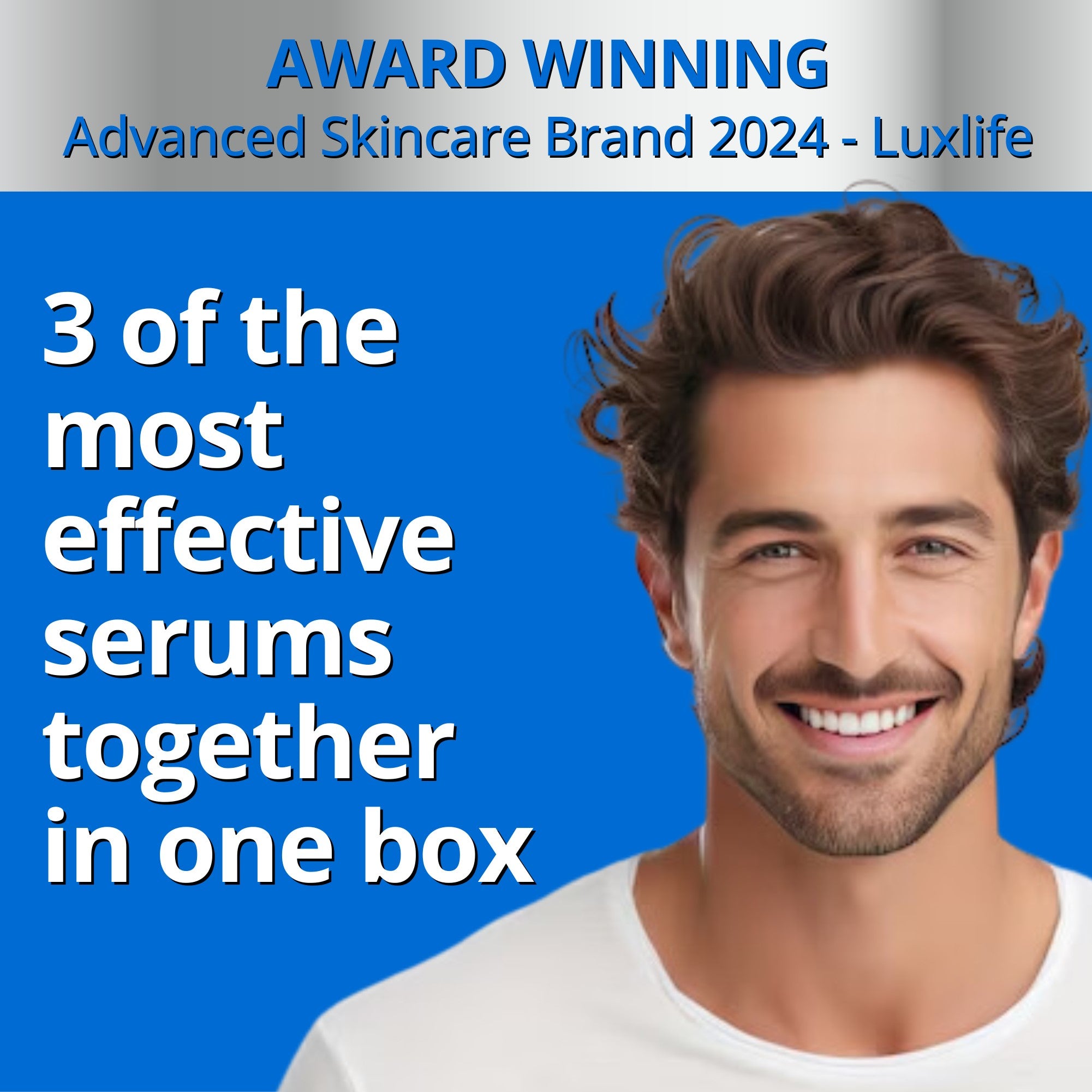 Award winning skin care from Dermaworks skincare and beauty, featuring 3 of the most effective anti aging serums in one box!