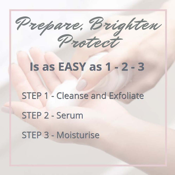 prepare hydrate firm womens skin care routine clean exfoliate moisturise anti aging anti wrinkle hydrating brightening