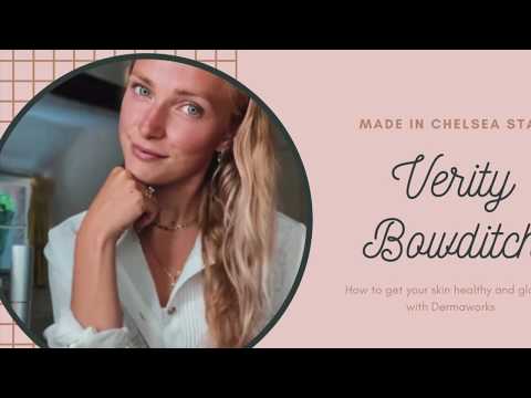 Verity Bowditch from 'Made in Chelsea' tells us how she gets her glowing skin, using Dermaworks' vitamin C serum with niacinamide and hyaluronic acid.